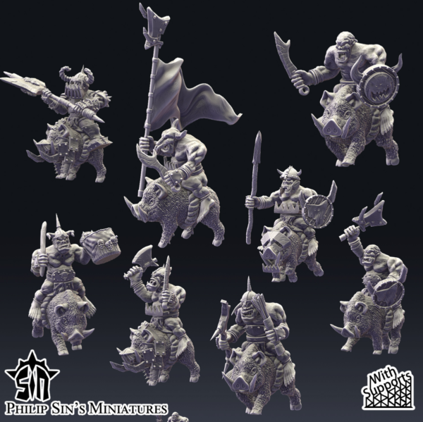 Orc Boar Riders - Unit of 5